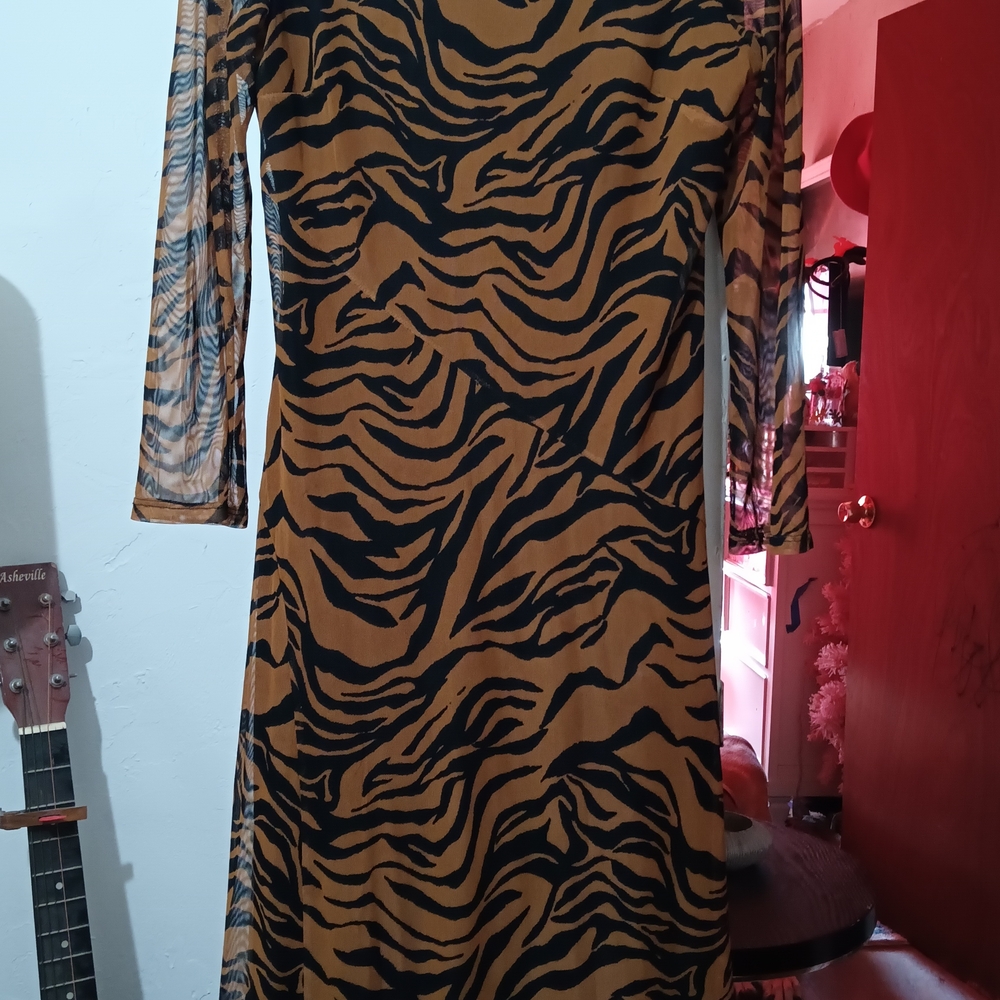 Wild Stripes Long Sleeve Dress